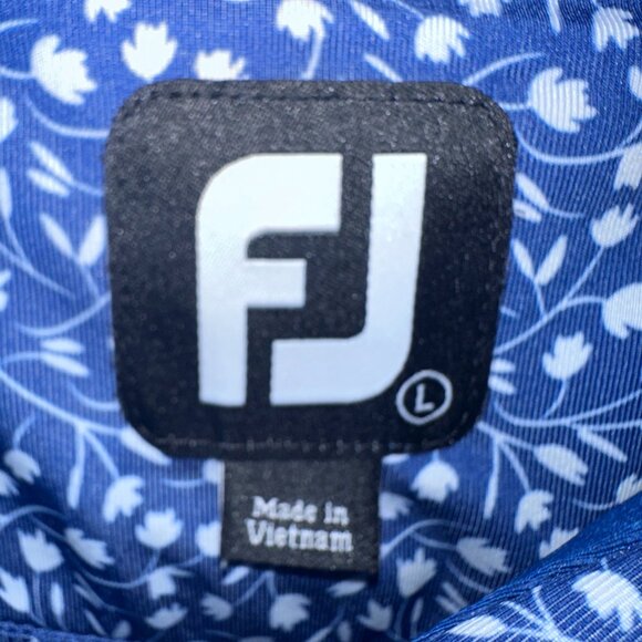 Blue Flower Pattern - Men's Large Footjoy Golf Polo - Port Royal Hilton Head Isl - Picture 5 of 6